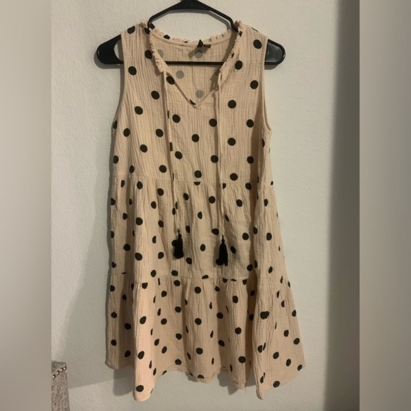 Polka Dot Flowy Babydoll Tent Dress 100% Cotton Women’s Small - Picture 7 of 7